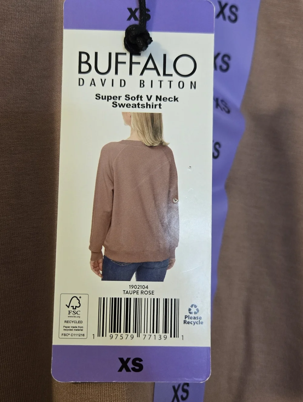 Buffalo David Bitton Women's Pullover Super Soft Cozy V Neck Rose Sweater XS